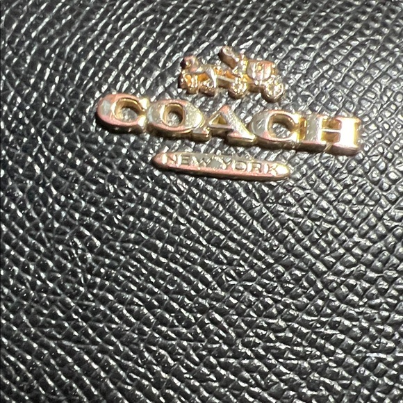 Coach Textured Black Zip Wallet - Picture 2 of 16